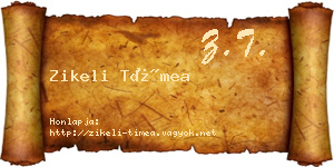 Zikeli Tímea névjegykártya